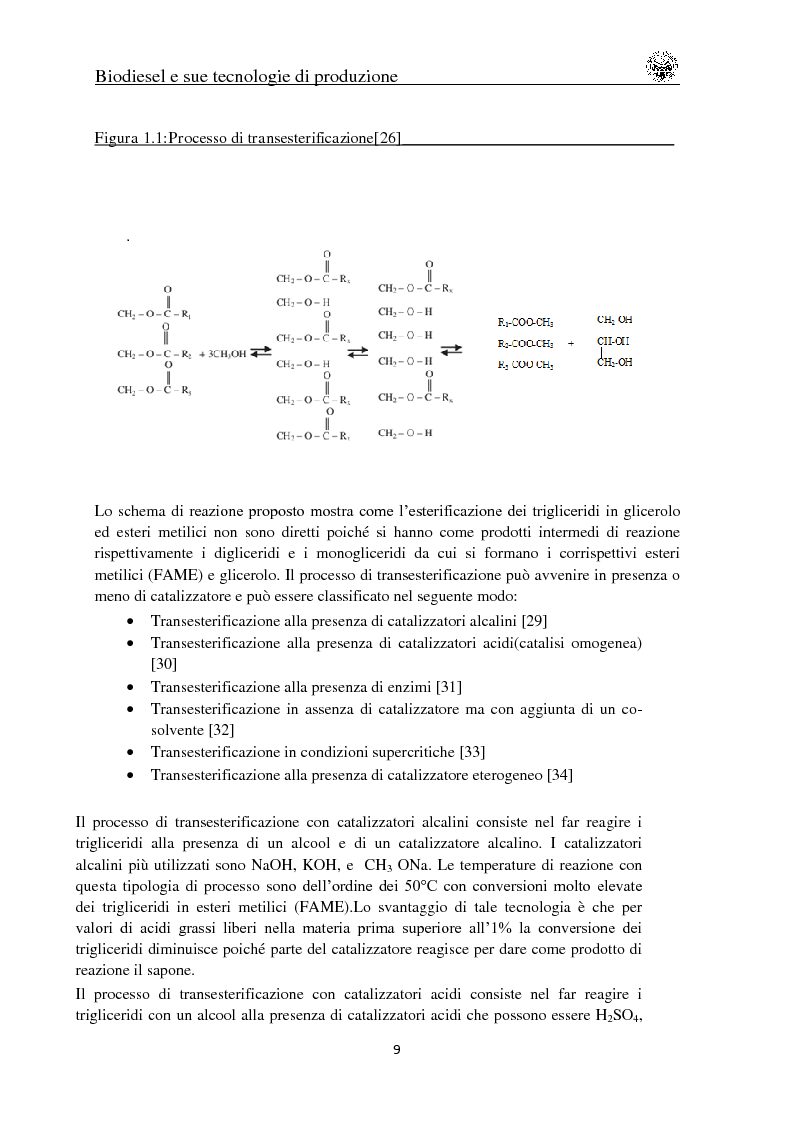 Anteprima della tesi: Distillazione reattiva per produzione di biodiesel, Pagina 10
