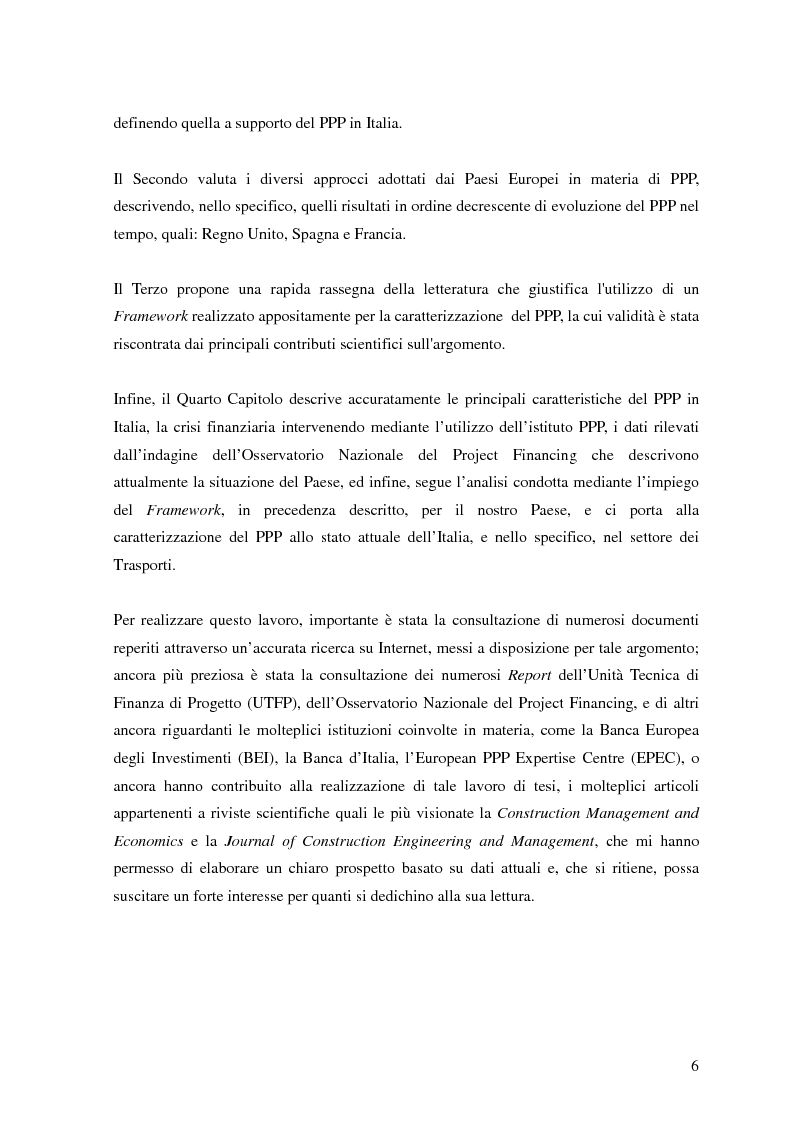 Anteprima della tesi: Modello teorico a three-layers per la caratterizzazione del partenariato pubblico privato, Pagina 4