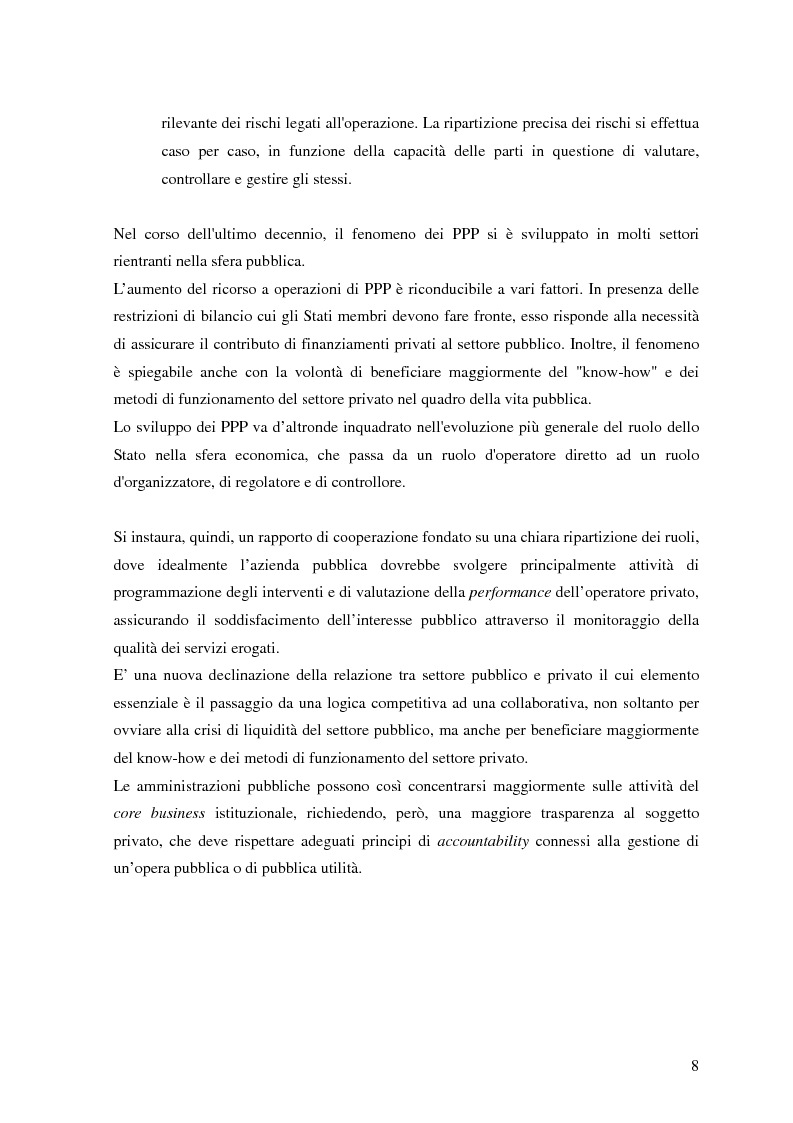 Anteprima della tesi: Modello teorico a three-layers per la caratterizzazione del partenariato pubblico privato, Pagina 6