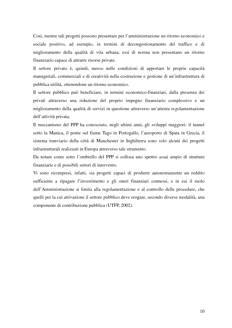 Anteprima della tesi: Modello teorico a three-layers per la caratterizzazione del partenariato pubblico privato, Pagina 8