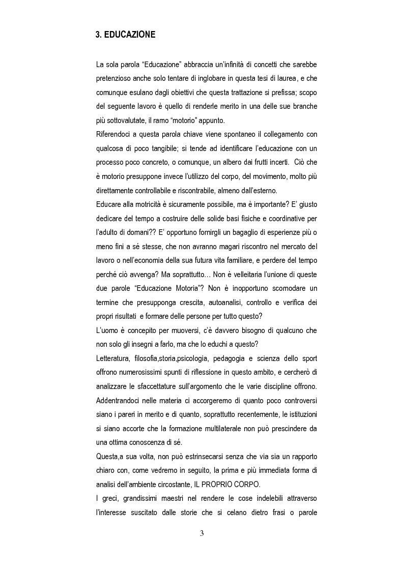 Anteprima della tesi: Percorso evolutivo finalizzato ad una cultura sportiva più consapevole, Pagina 4
