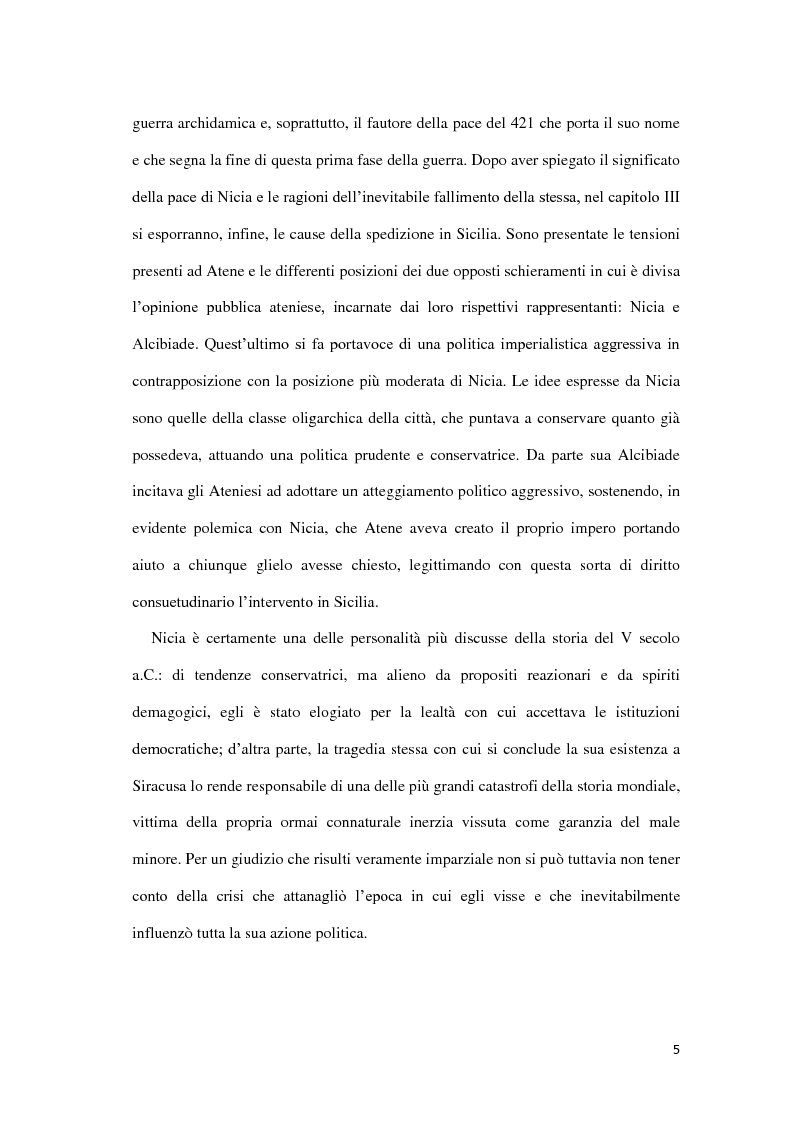 Anteprima della tesi: Nicia tra biografia e storia. Il ritratto dell'uomo e del politico, Pagina 4