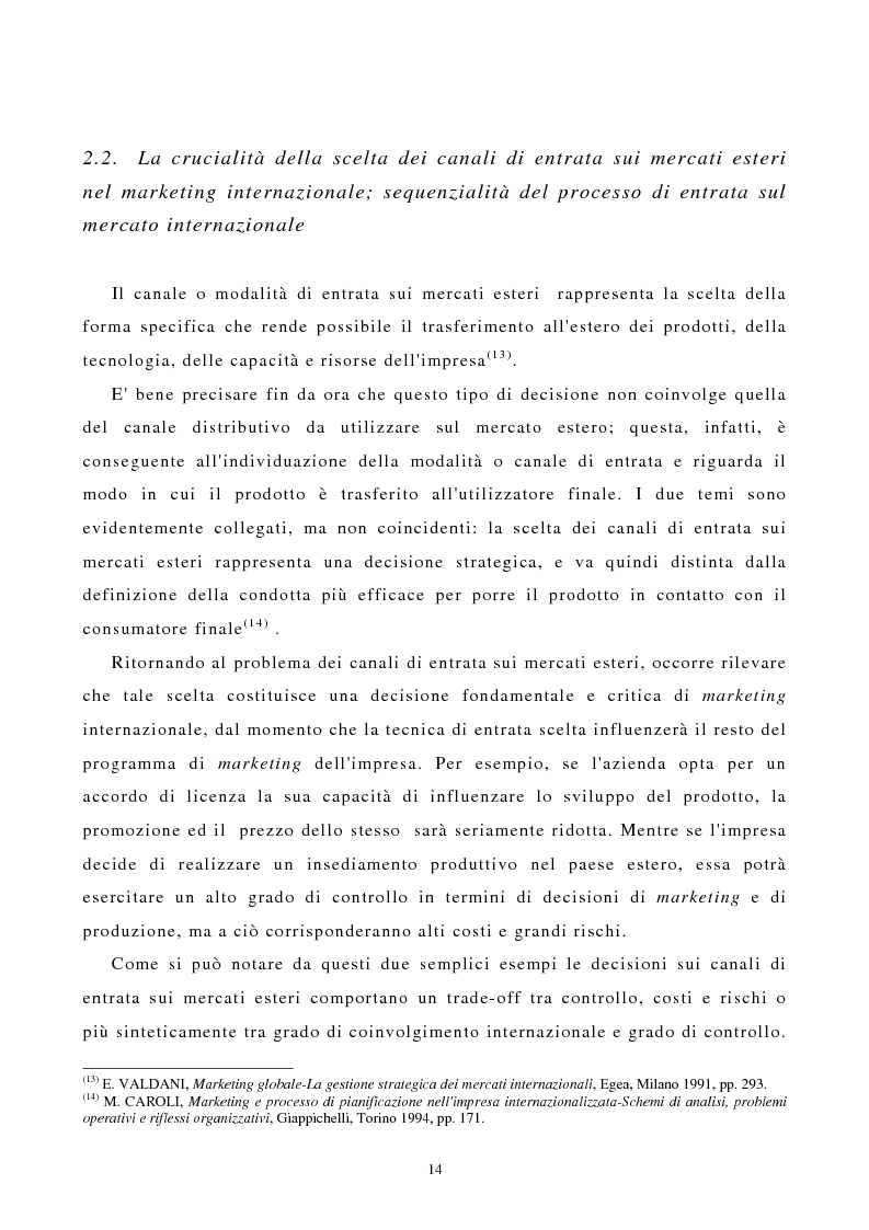 Anteprima della tesi: I canali di entrata sui mercati esteri per i beni industriali: analisi del caso delle macchine utensili in Italia, Pagina 10