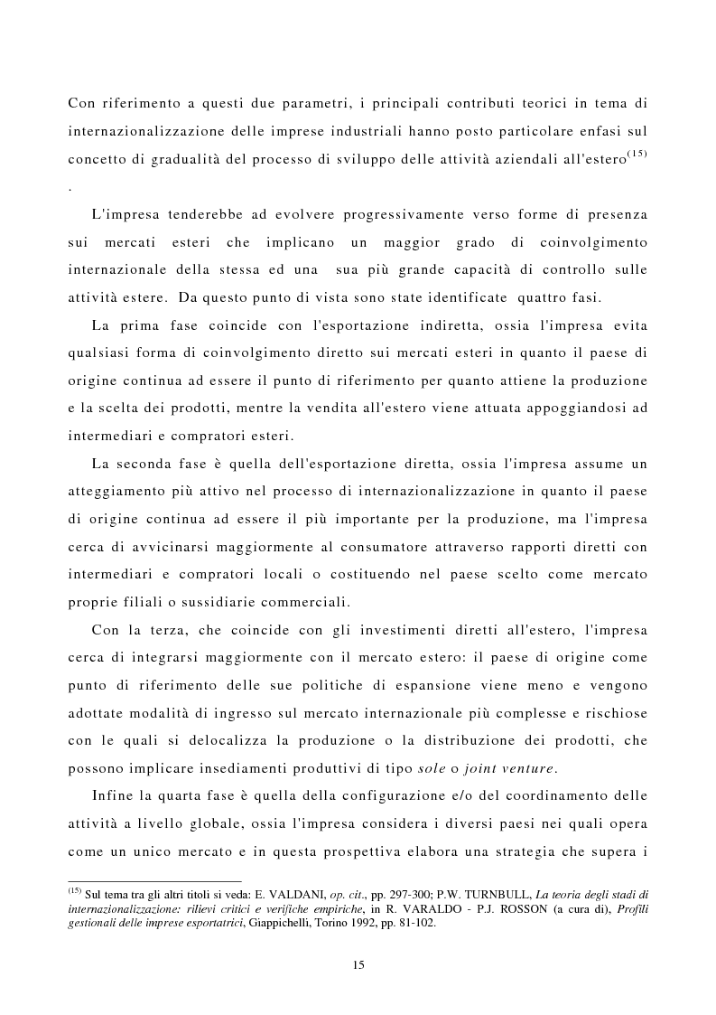 Anteprima della tesi: I canali di entrata sui mercati esteri per i beni industriali: analisi del caso delle macchine utensili in Italia, Pagina 11