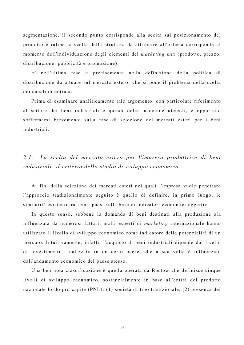 Anteprima della tesi: I canali di entrata sui mercati esteri per i beni industriali: analisi del caso delle macchine utensili in Italia, Pagina 8