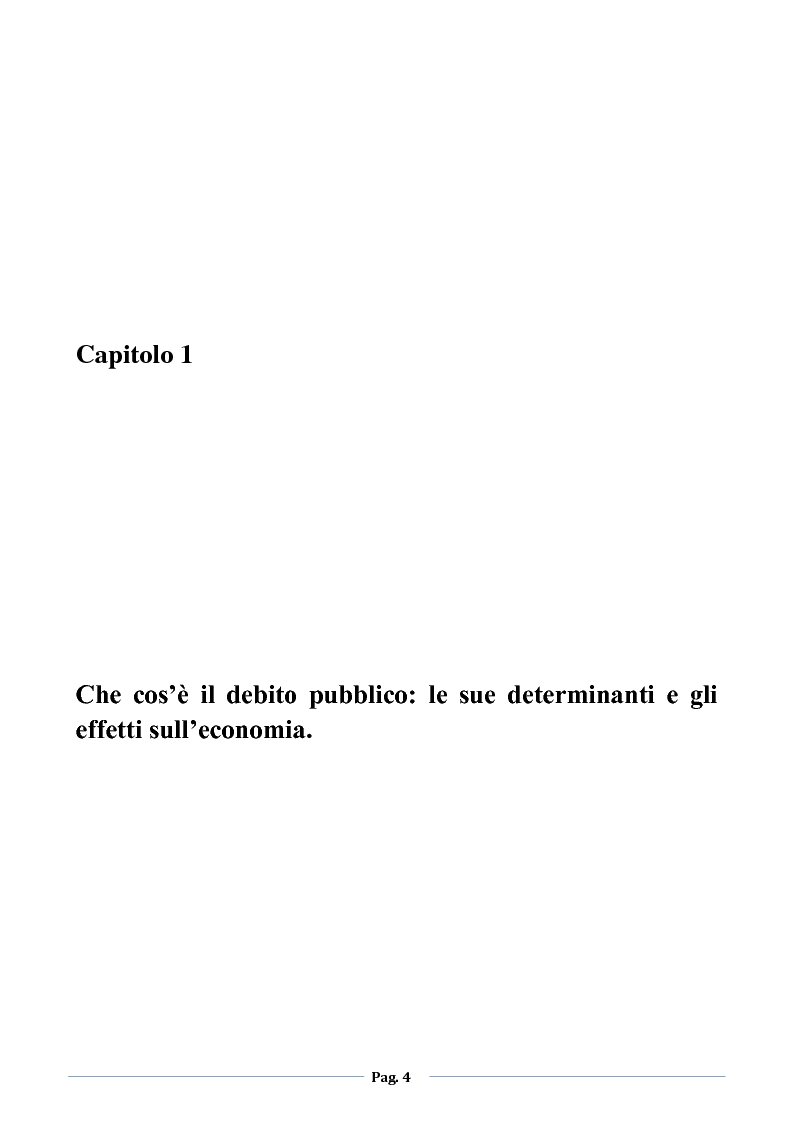 Anteprima della tesi: Il debito pubblico in Italia: dall'unificazione alla crisi dei debiti sovrani, Pagina 3