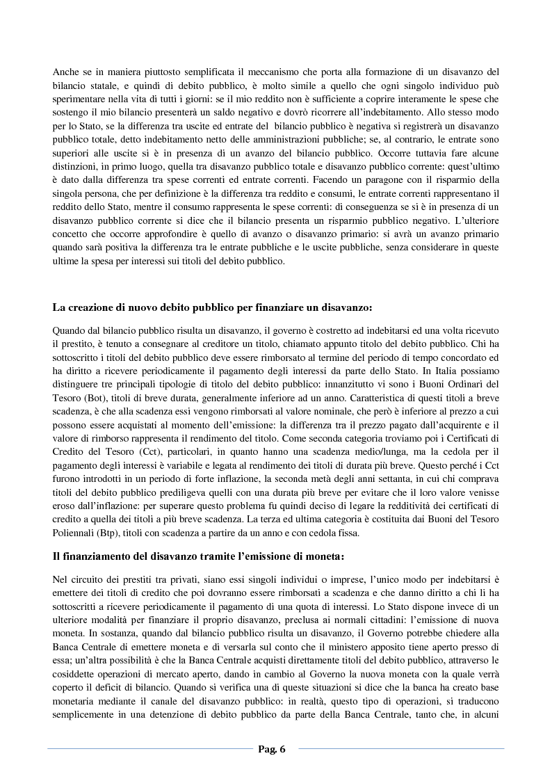 Anteprima della tesi: Il debito pubblico in Italia: dall'unificazione alla crisi dei debiti sovrani, Pagina 5