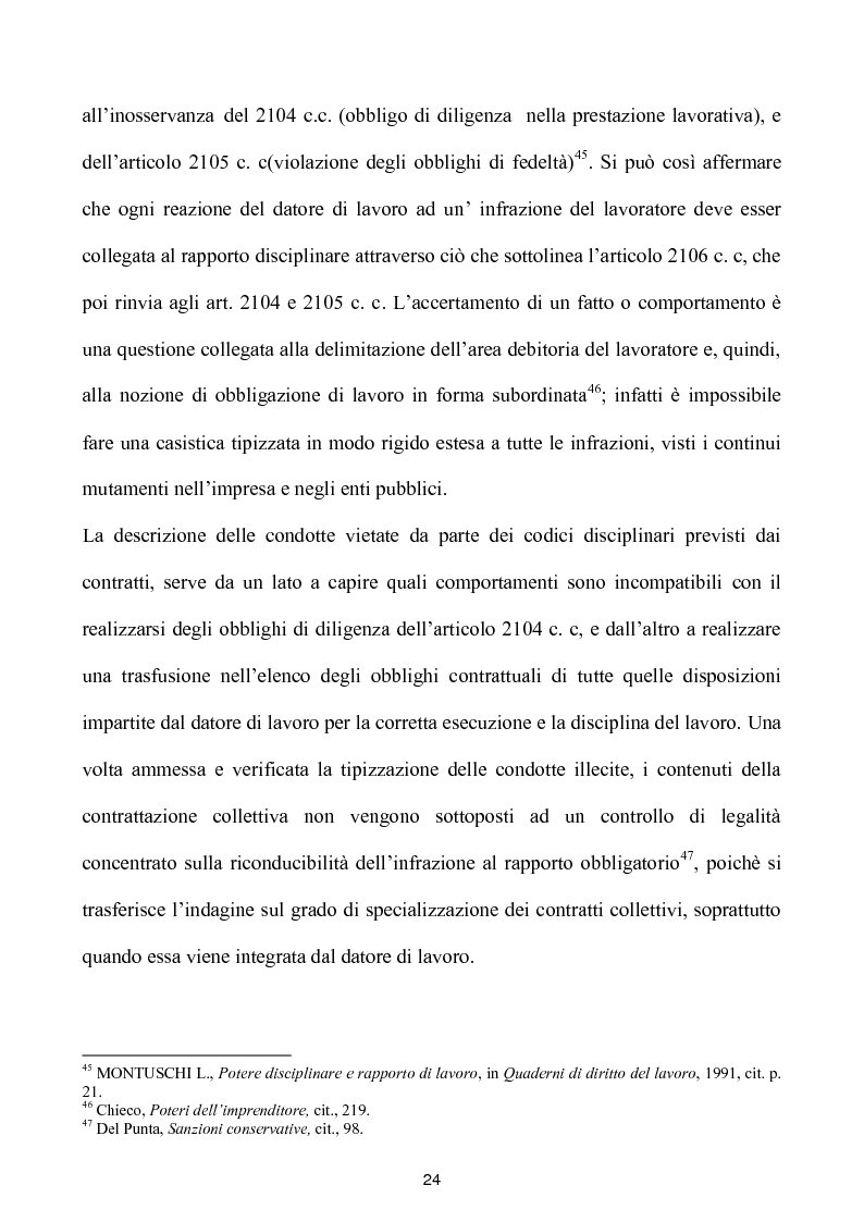 Anteprima della tesi: Il potere disciplinare del datore di lavoro nel settore privato, Pagina 3