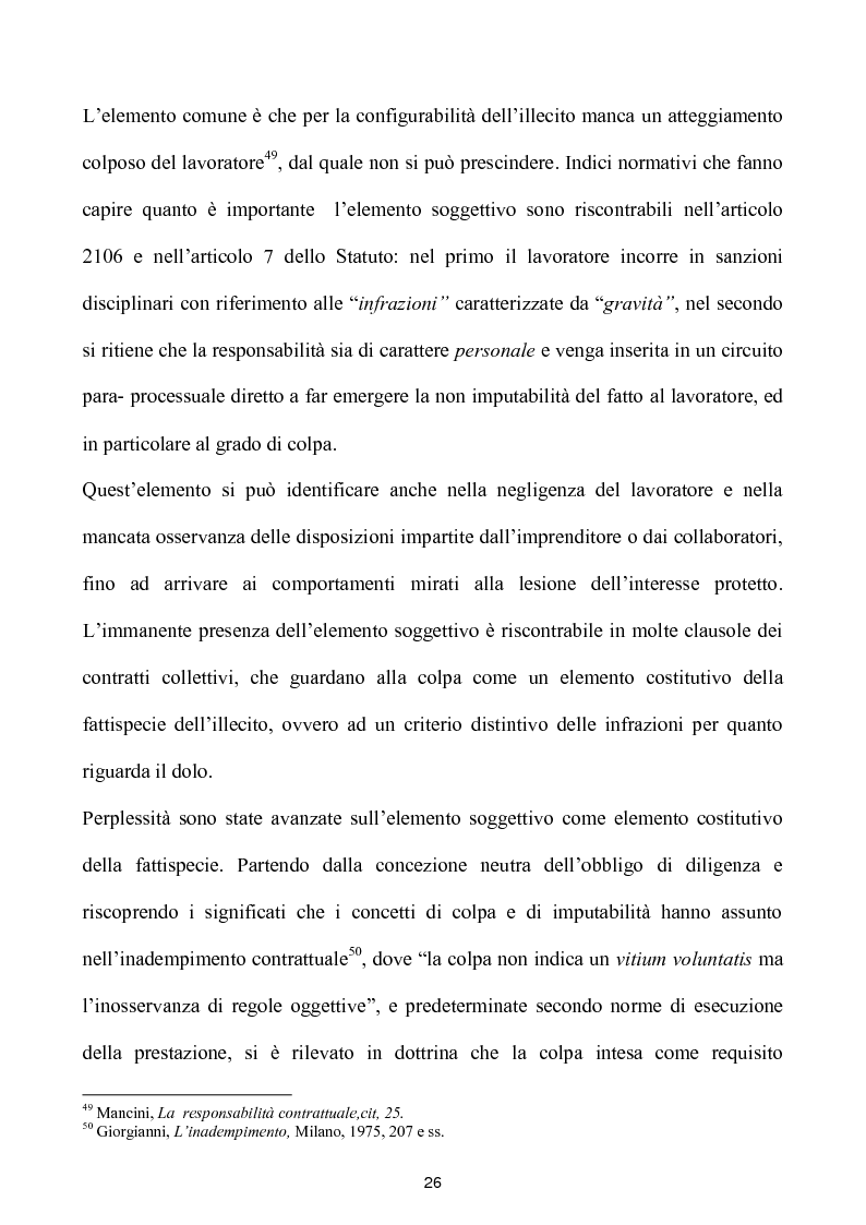 Anteprima della tesi: Il potere disciplinare del datore di lavoro nel settore privato, Pagina 5