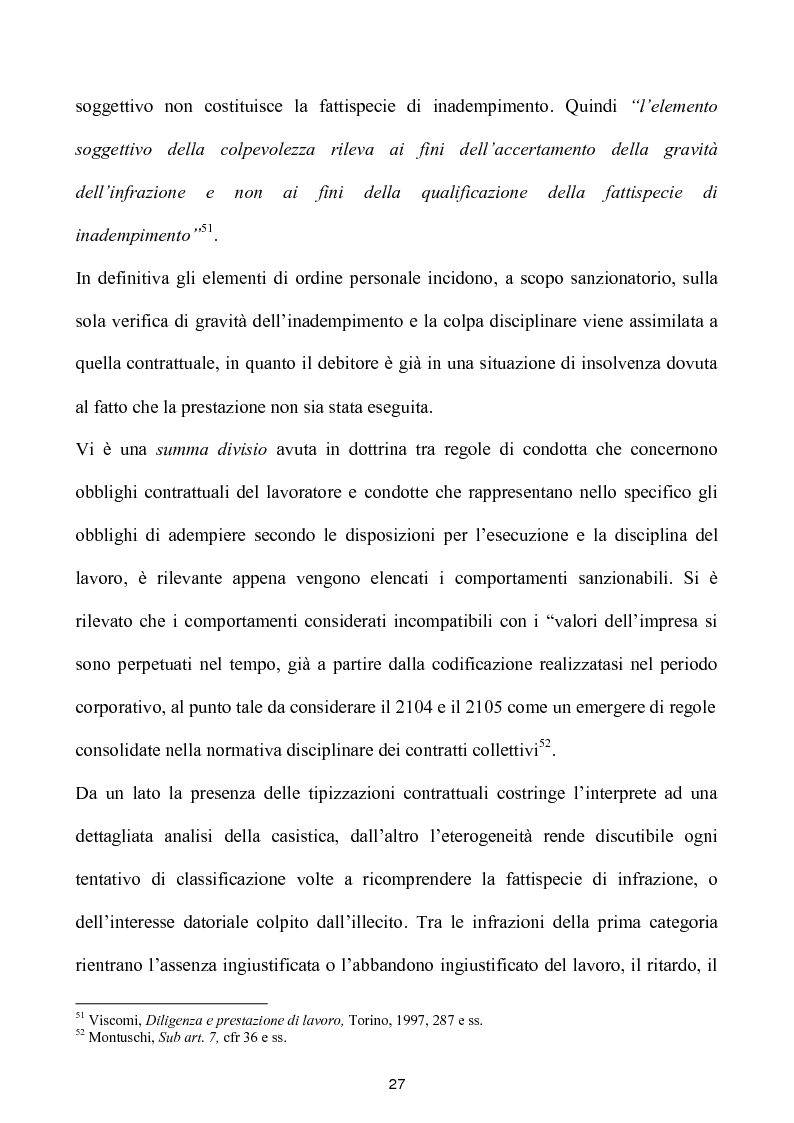 Anteprima della tesi: Il potere disciplinare del datore di lavoro nel settore privato, Pagina 6