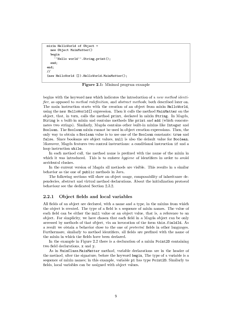 Anteprima della tesi: Experimenting with the Magda Language, Pagina 6