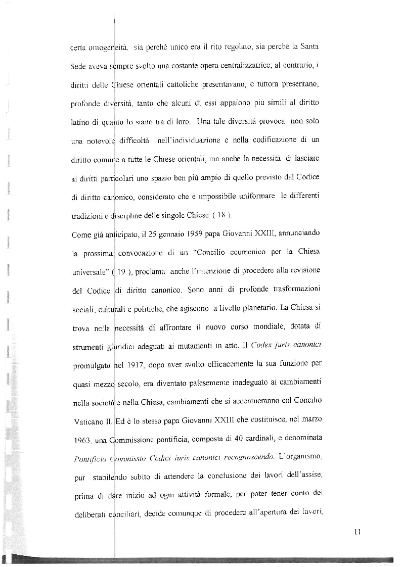 Anteprima della tesi: La disciplina canonica del Battesimo nel Codice latino e nel Codice orientale, Pagina 9