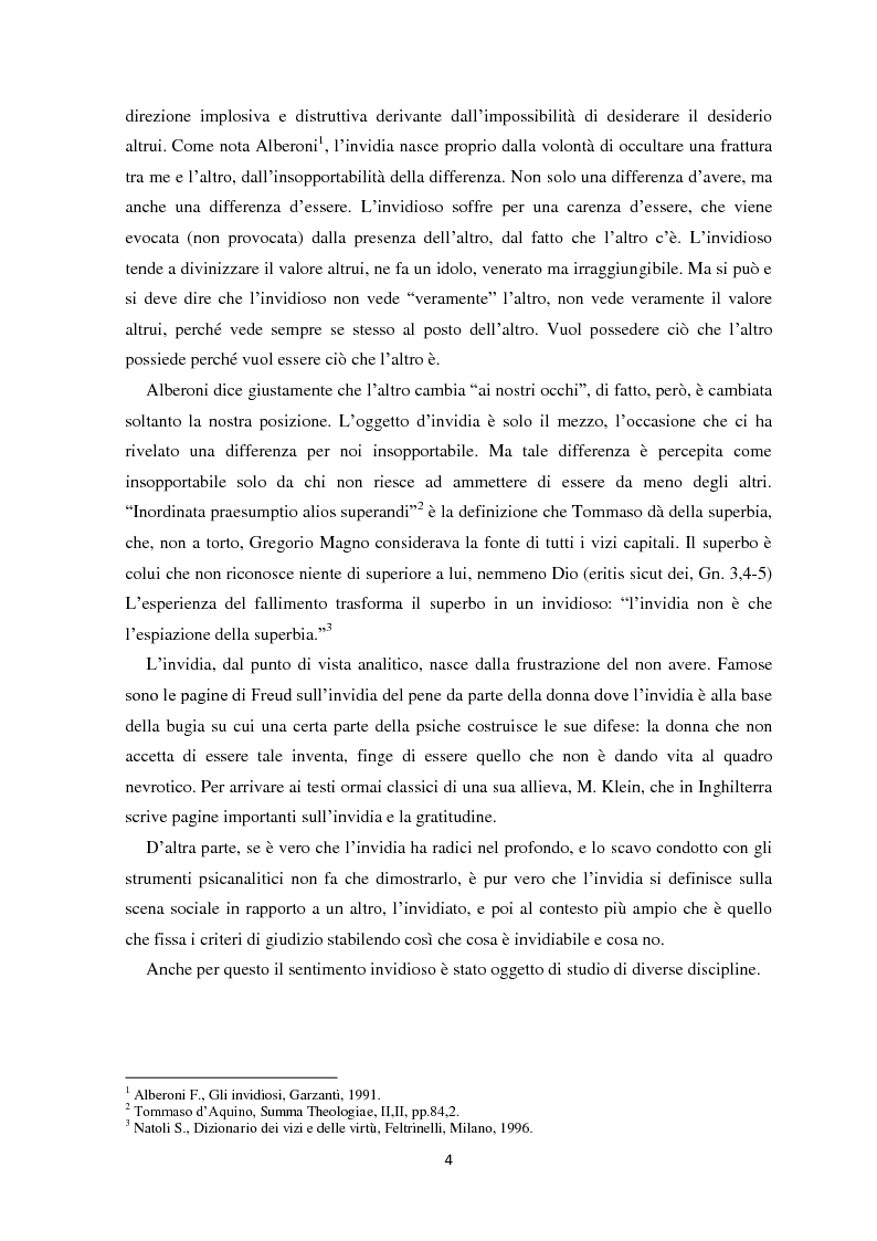 Anteprima della tesi: L'invidia nelle rappresentazioni artistiche, letterarie e religiose, Pagina 3