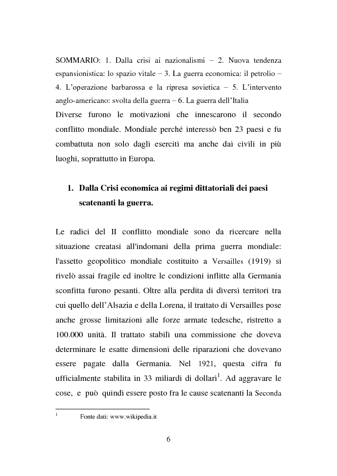 Anteprima della tesi: I motivi economici della prevalenza alleata nella seconda guerra mondiale, Pagina 7