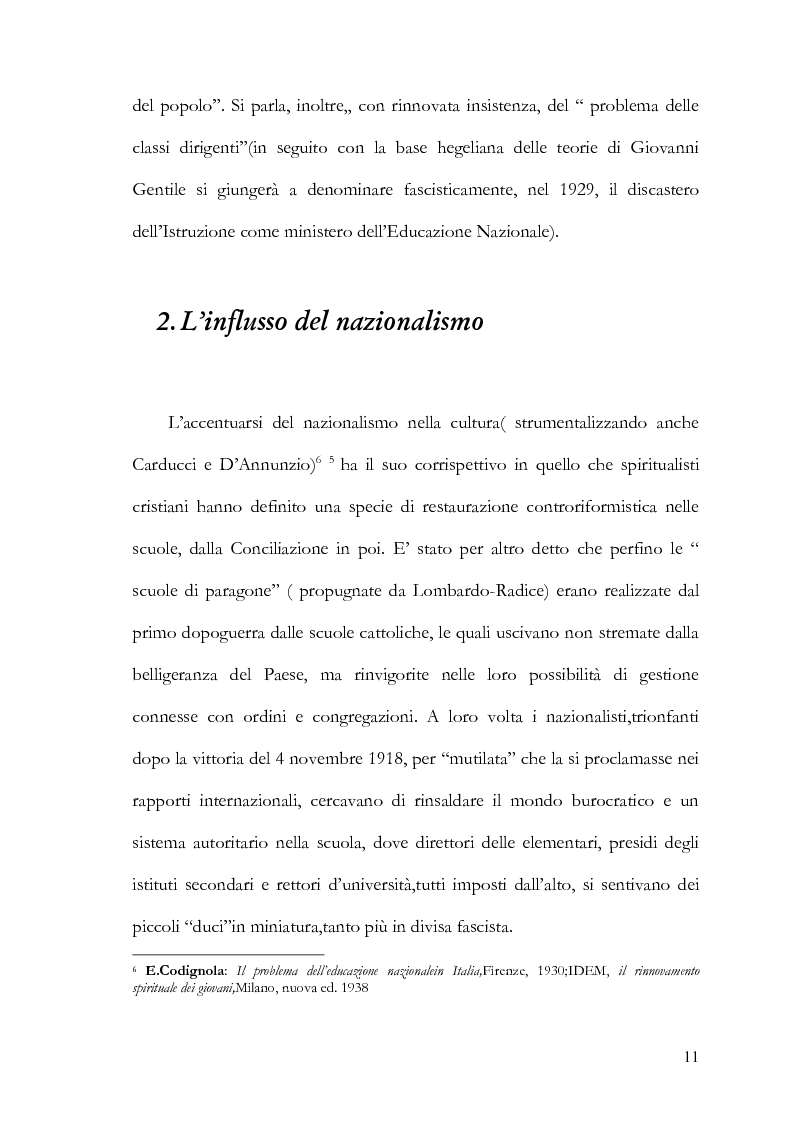 Anteprima della tesi: Rapporto tra filosofia ed educazione nell'attualismo gentiliano, Pagina 11