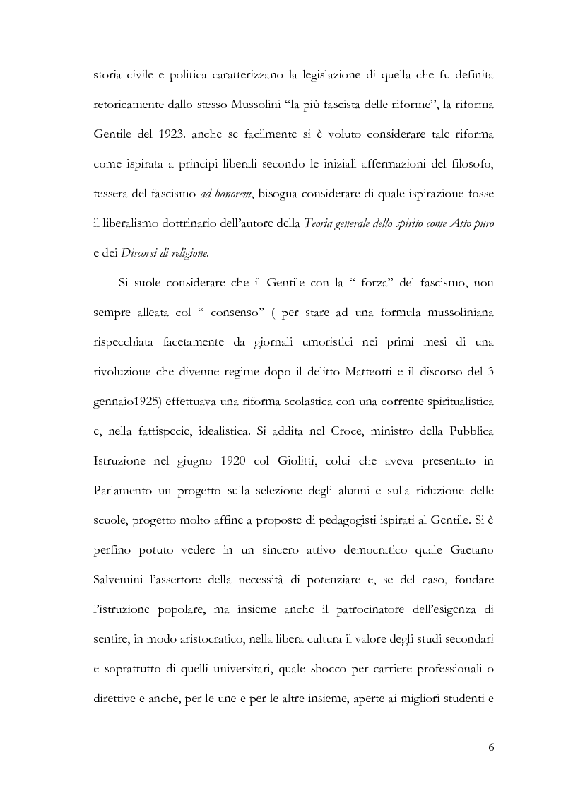 Anteprima della tesi: Rapporto tra filosofia ed educazione nell'attualismo gentiliano, Pagina 6