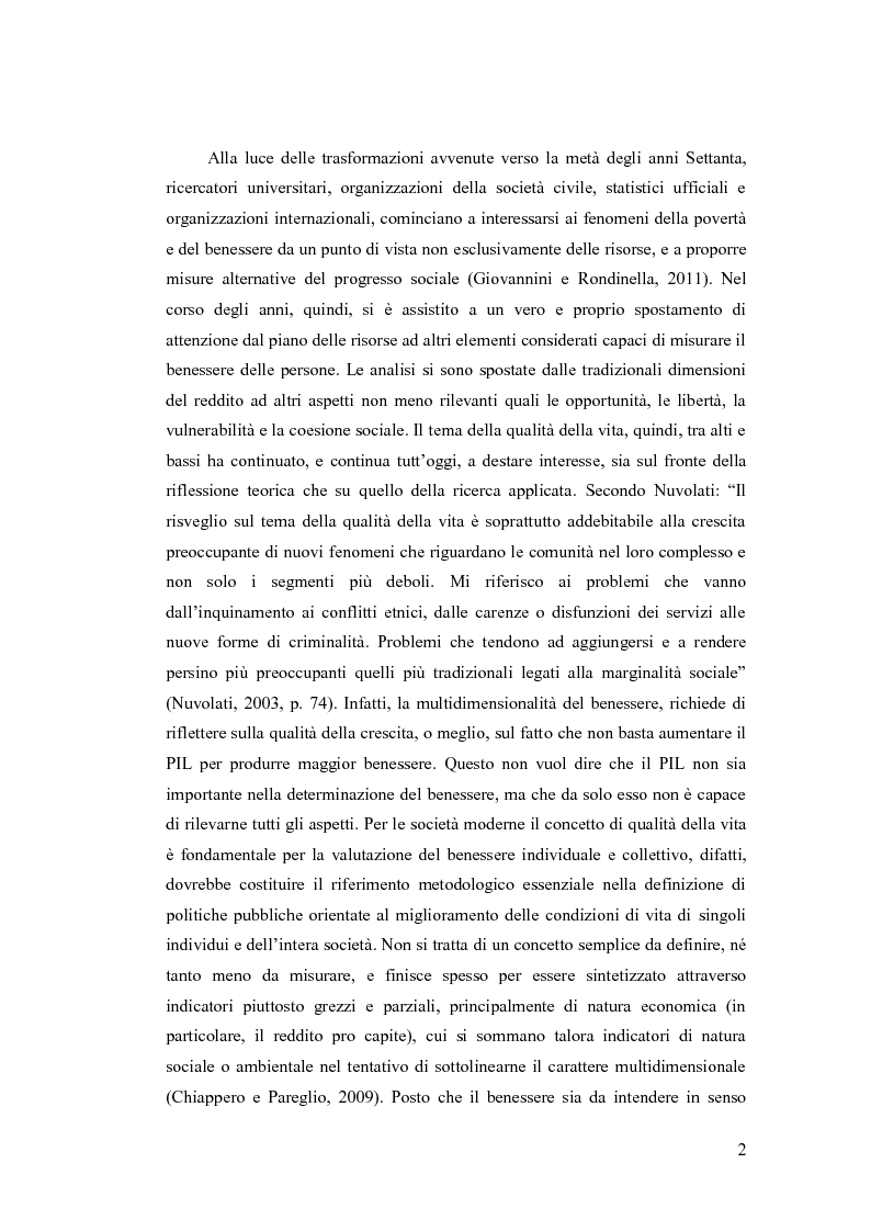 Anteprima della tesi: I nuovi approcci alla misurazione del benessere e il peso delle differenze sociali, Pagina 3