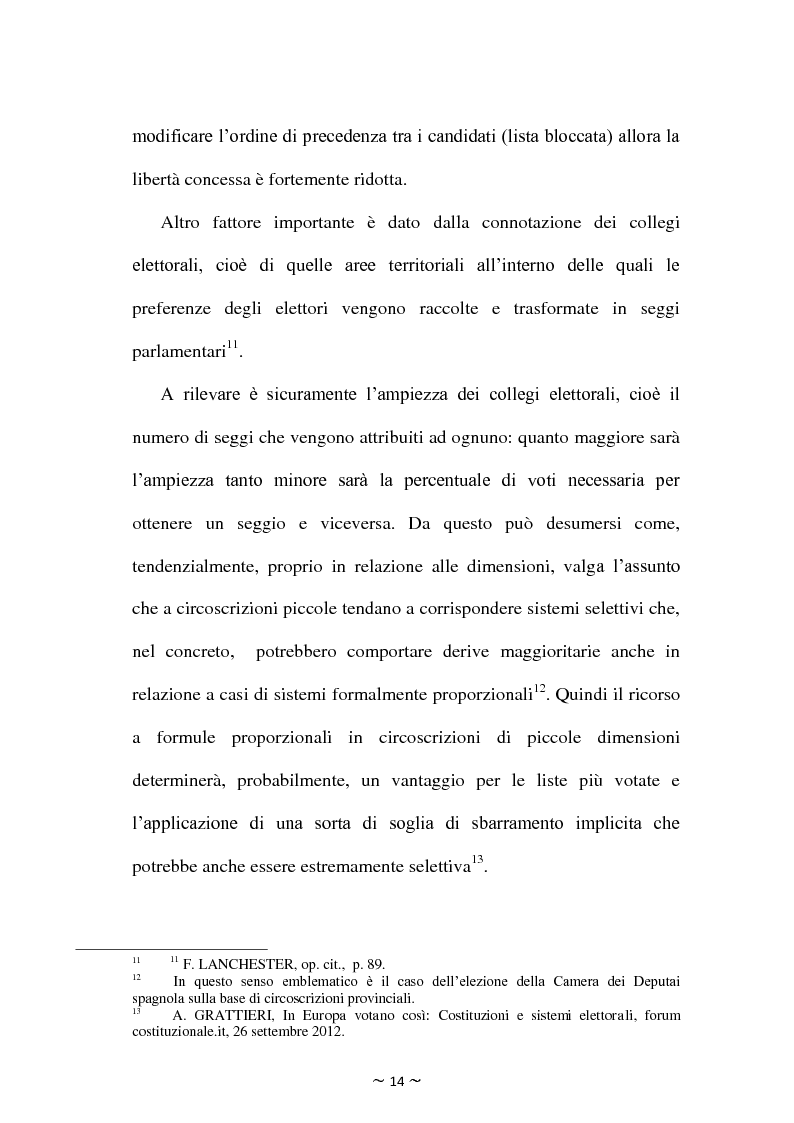 Anteprima della tesi: Il rapporto tra sistema elettorale, sistema dei partiti e forma di governo: il caso italiano alla luce dell'analisi comparata., Pagina 11