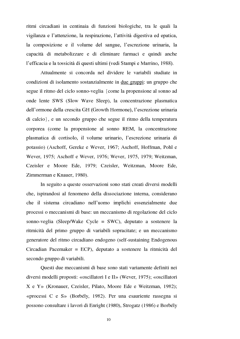 Anteprima della tesi: Attivazione mnestica nelle fasi di passaggio veglia-sonno, sonno-veglia, Pagina 8