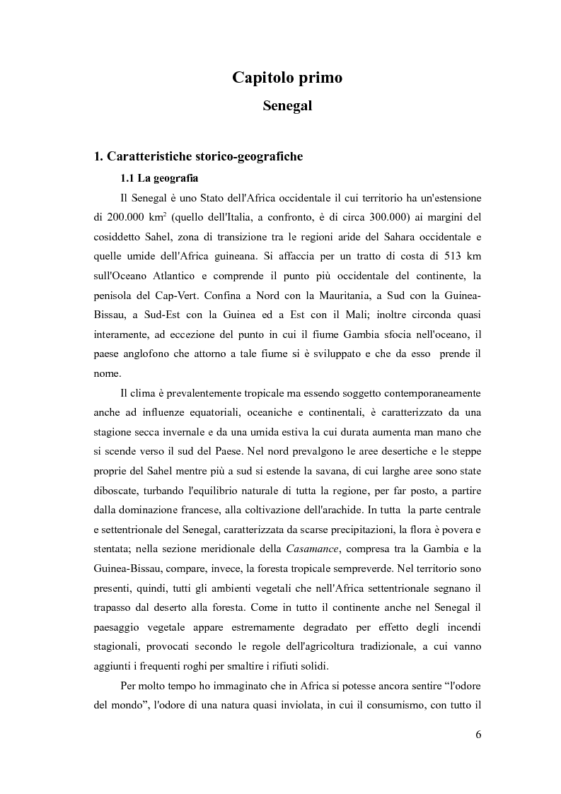 Anteprima della tesi: Circuiti di solidarietà e cooperazione nelle migrazioni dei senegalesi. Dalla Sardegna al Senegal e ritorno, Pagina 5
