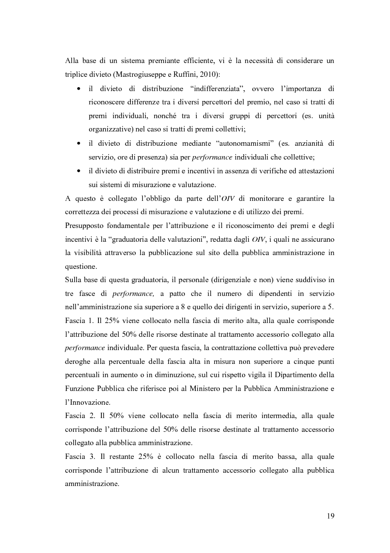Estratto dalla tesi: L'introduzione del sistema di gestione della performance nelle pubbliche amministrazioni italiane