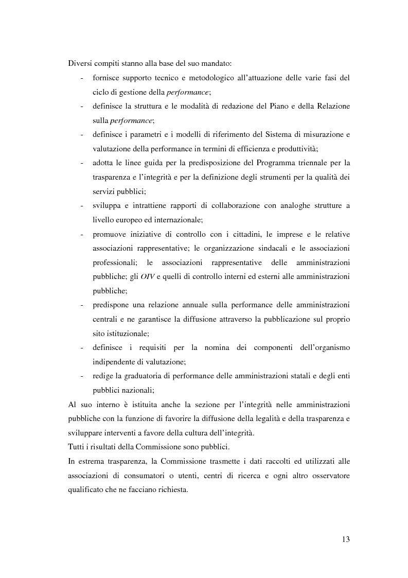 Anteprima della tesi: L'introduzione del sistema di gestione della performance nelle pubbliche amministrazioni italiane, Pagina 11