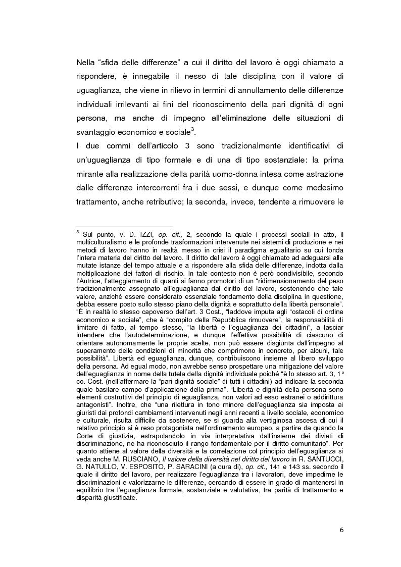 Anteprima della tesi: Parità uomo donna in materia di lavoro, Pagina 4