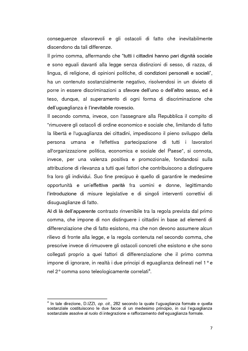 Anteprima della tesi: Parità uomo donna in materia di lavoro, Pagina 5