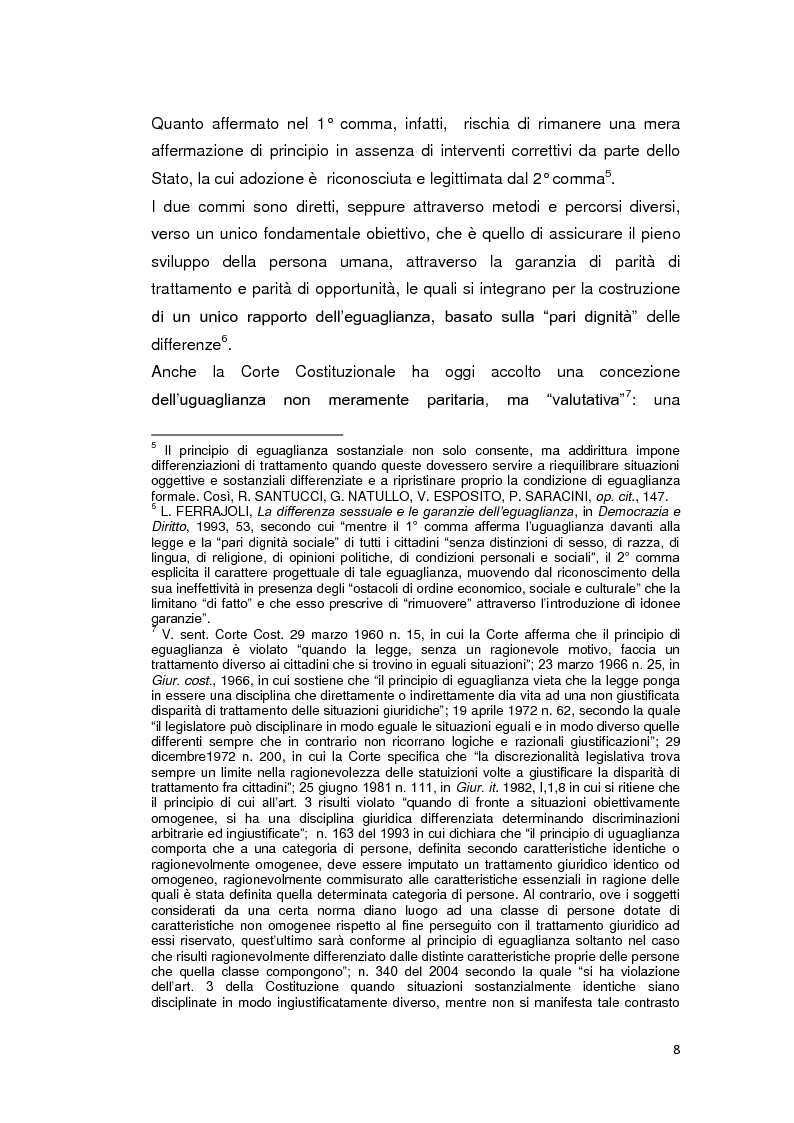 Anteprima della tesi: Parità uomo donna in materia di lavoro, Pagina 6