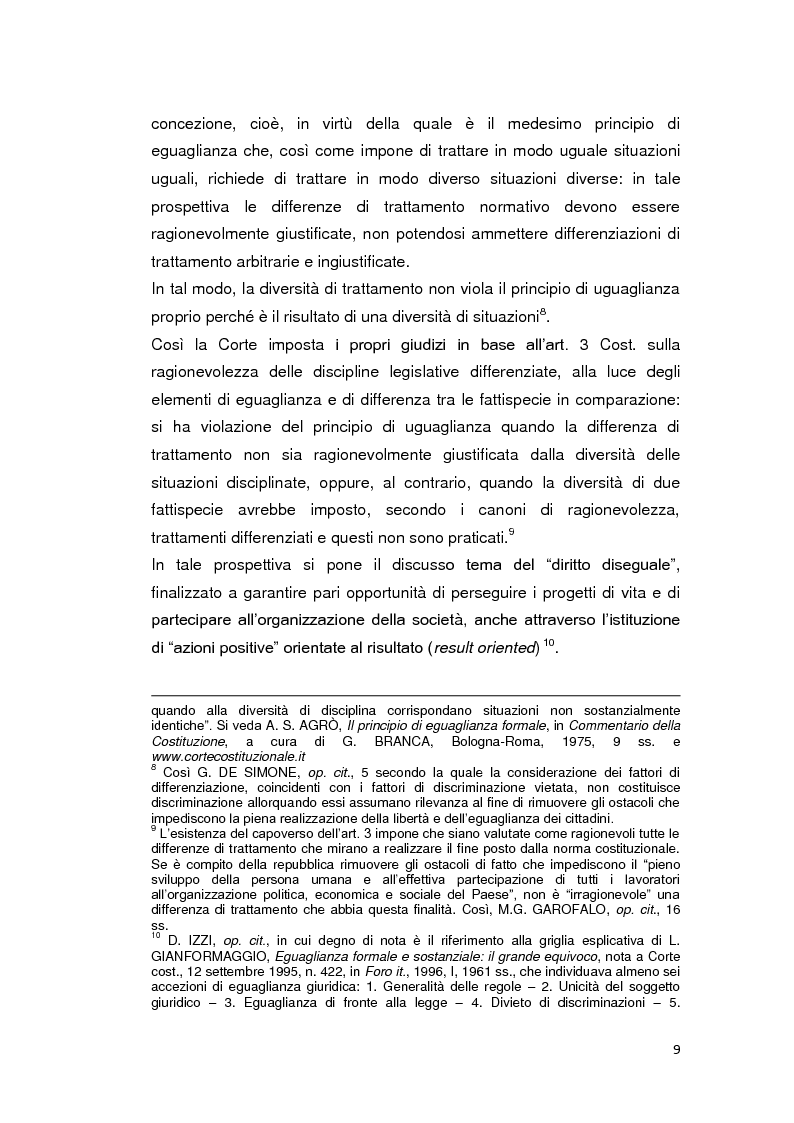 Anteprima della tesi: Parità uomo donna in materia di lavoro, Pagina 7