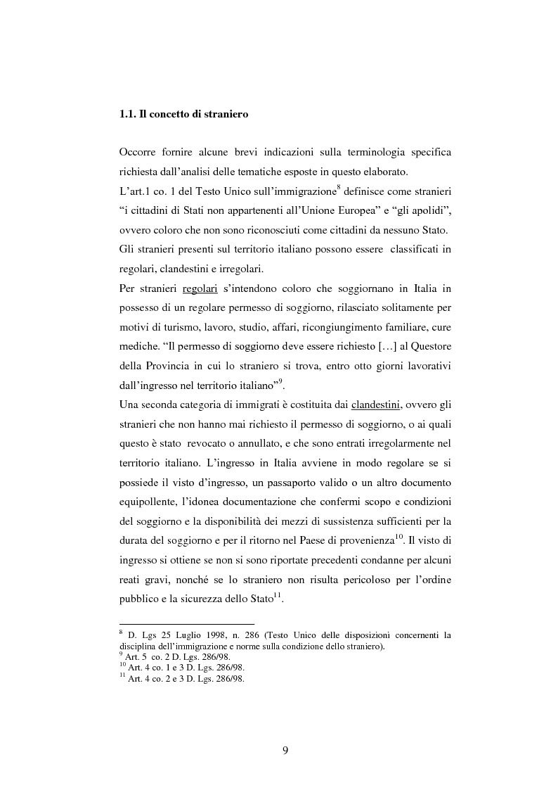 Anteprima della tesi: Il trattamento penitenziario dello straniero, Pagina 10