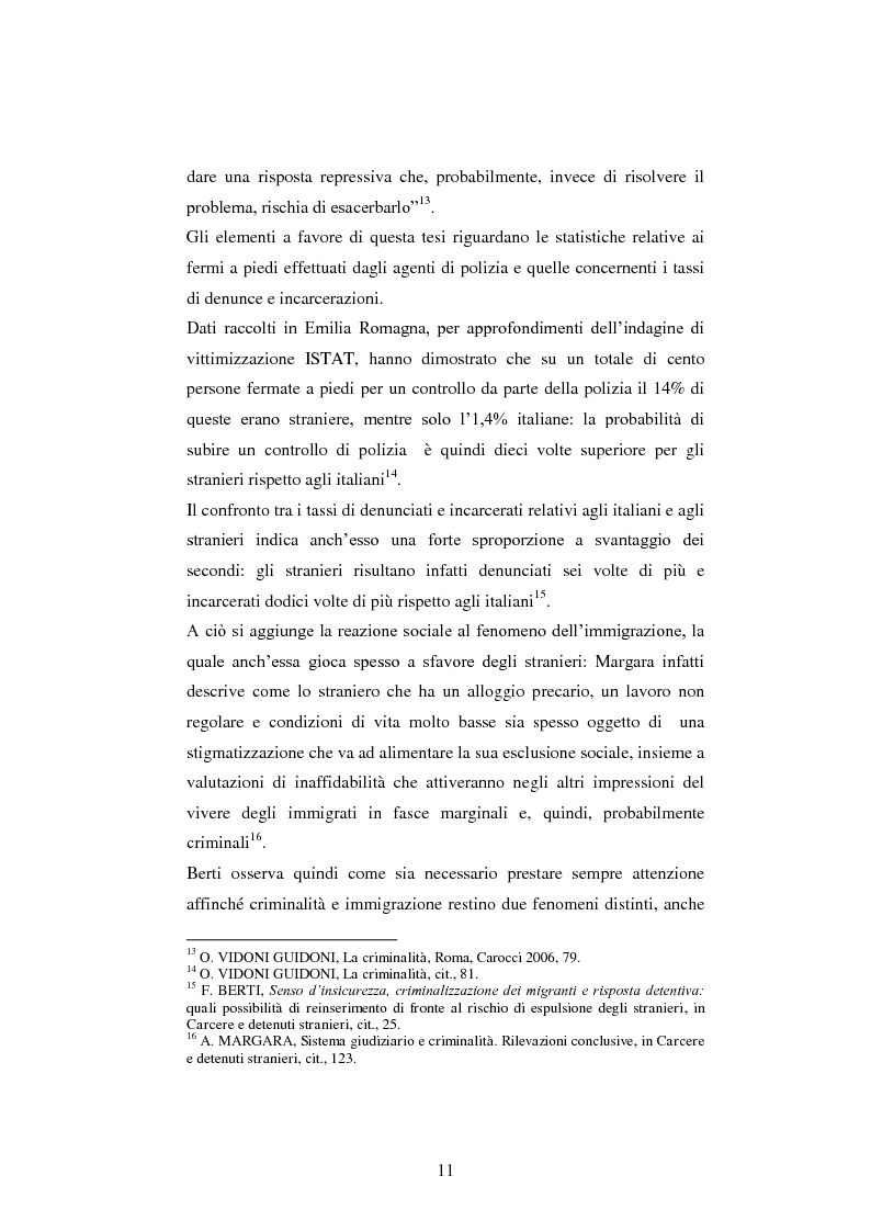 Anteprima della tesi: Il trattamento penitenziario dello straniero, Pagina 12