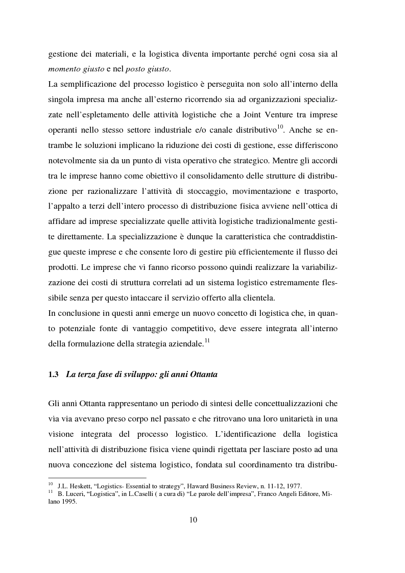 Estratto dalla tesi: Il ruolo della logistica nella produzione su commessa: Il caso Jordan Technologies Europe