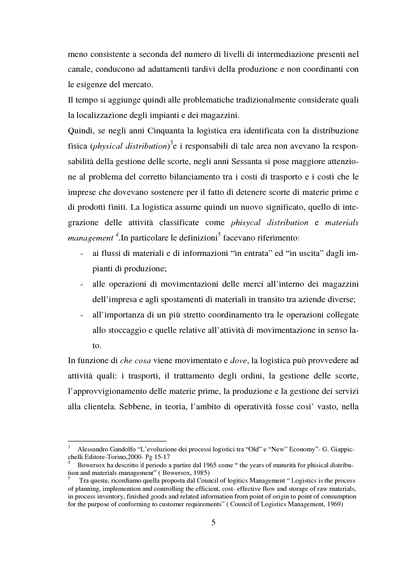 Anteprima della tesi: Il ruolo della logistica nella produzione su commessa: Il caso Jordan Technologies Europe, Pagina 6
