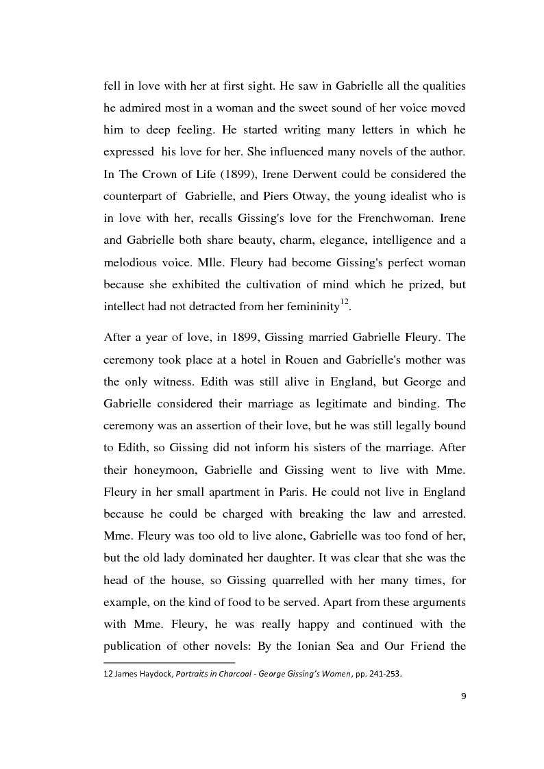 Anteprima della tesi: Women's Role in the Late-Victorian England: George Gissing's The Odd Women and the 19th century Debate on Marriage and Divorce, Pagina 10