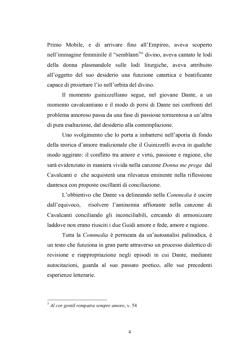 Anteprima della tesi: Tra Guinizzelli e Dante: dall'eros alla caritas, Pagina 5