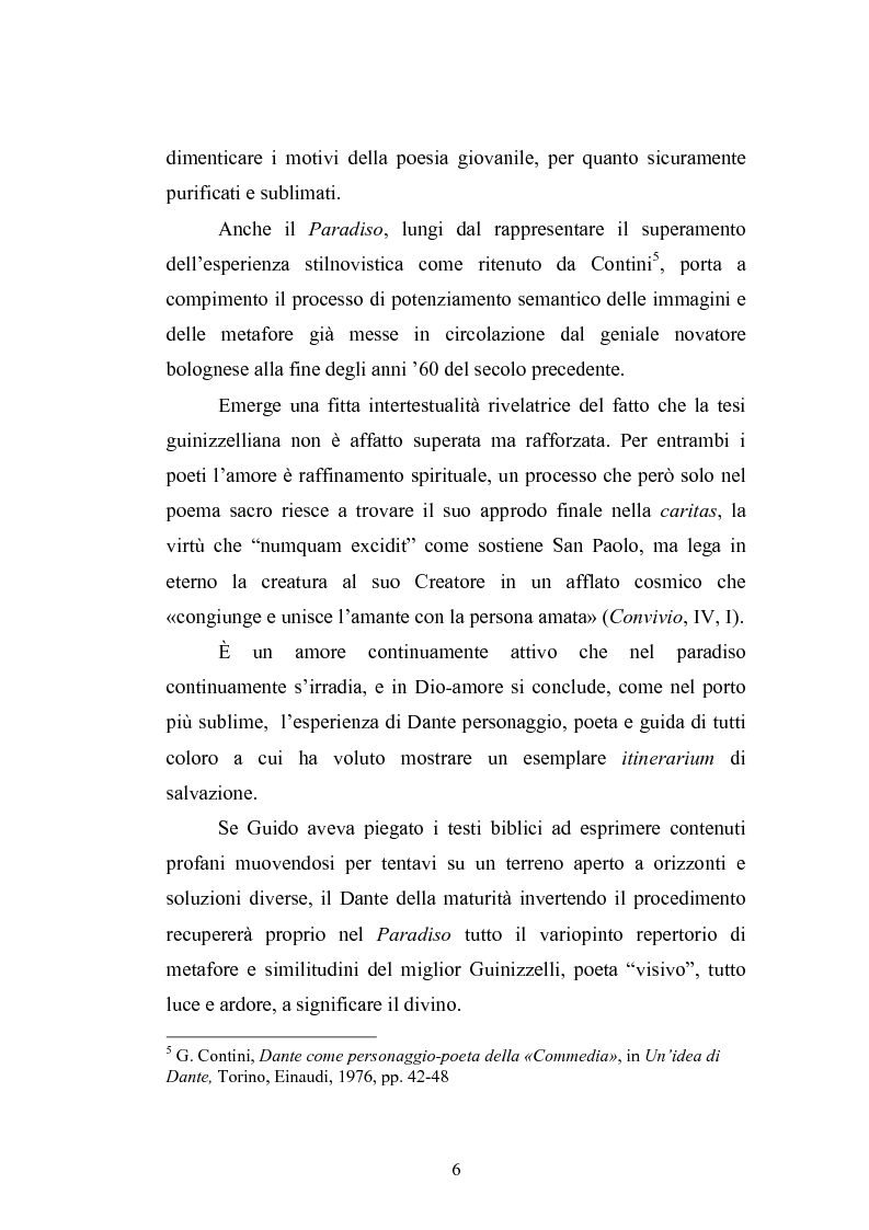 Anteprima della tesi: Tra Guinizzelli e Dante: dall'eros alla caritas, Pagina 7