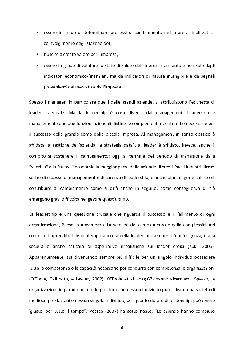 Anteprima della tesi: La leadership collegiale: analisi della letteratura ed evidenze empiriche nelle medie e grandi aziende familiari italiane , Pagina 5