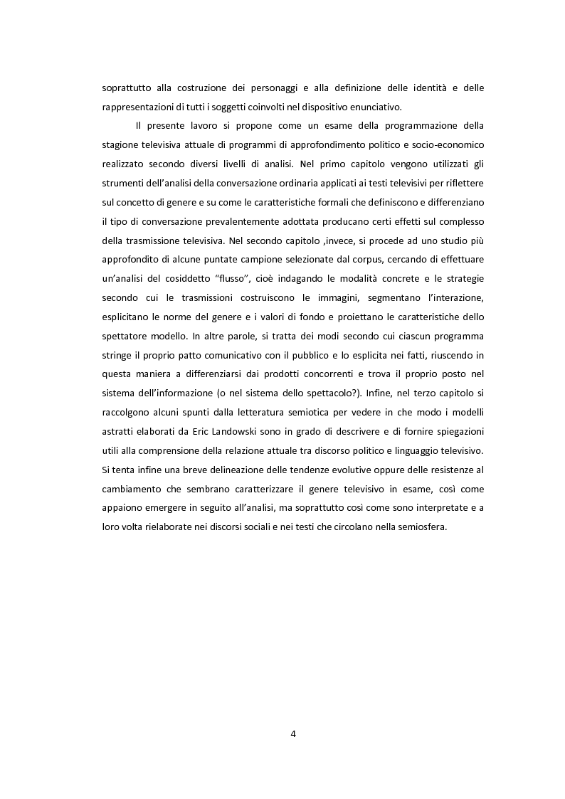 Anteprima della tesi: Una stagione di talk: analisi dei programmi di approfondimento politico durante la campagna elettorale del 2013, Pagina 3