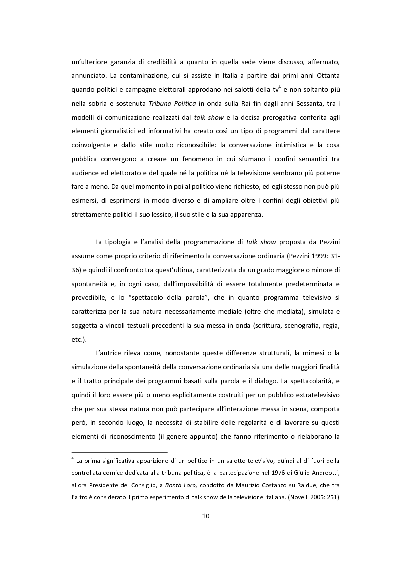 Anteprima della tesi: Una stagione di talk: analisi dei programmi di approfondimento politico durante la campagna elettorale del 2013, Pagina 9
