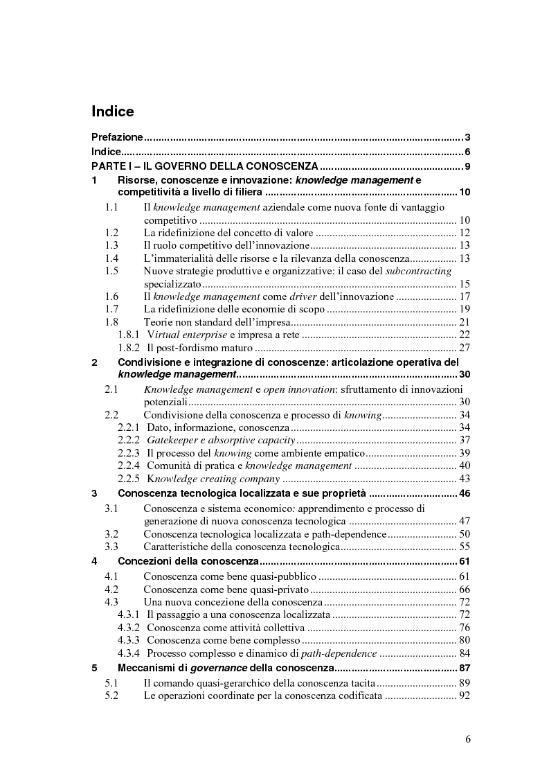 Indice della tesi: Il governo della conoscenza nella pubblica amministrazione: l'open access nel Geoportale di Arpa Piemonte, Pagina 1