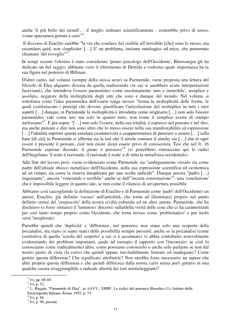 Anteprima della tesi: Mito, Anima, Immaginazione, Cosmologia: un Itinerario in James Hillman, Pagina 10