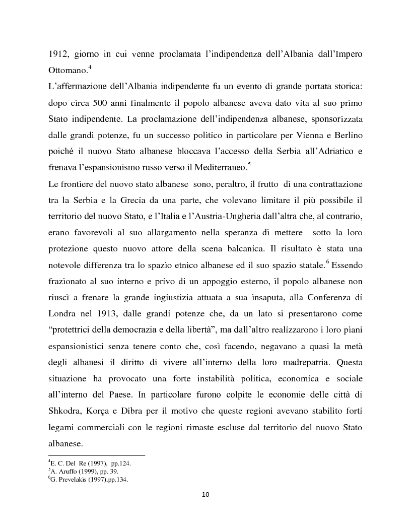 Anteprima della tesi: Gli aspetti principali della storia economica dell'Albania nel periodo 1912-1950, Pagina 3