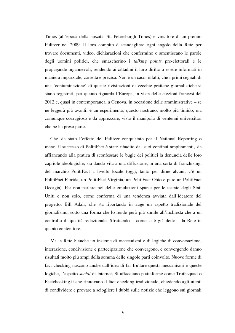 Anteprima della tesi: Nuove forme di fact checking. Verificare le notizie nell'epoca del web 2.0, Pagina 4
