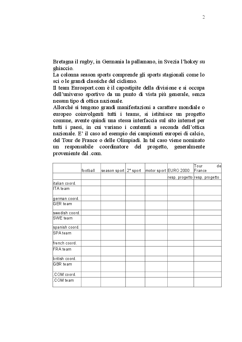 Anteprima della tesi: La redazione del sito Internet Eurosport e processi di attivazione nell'informazione sportiva, Pagina 7