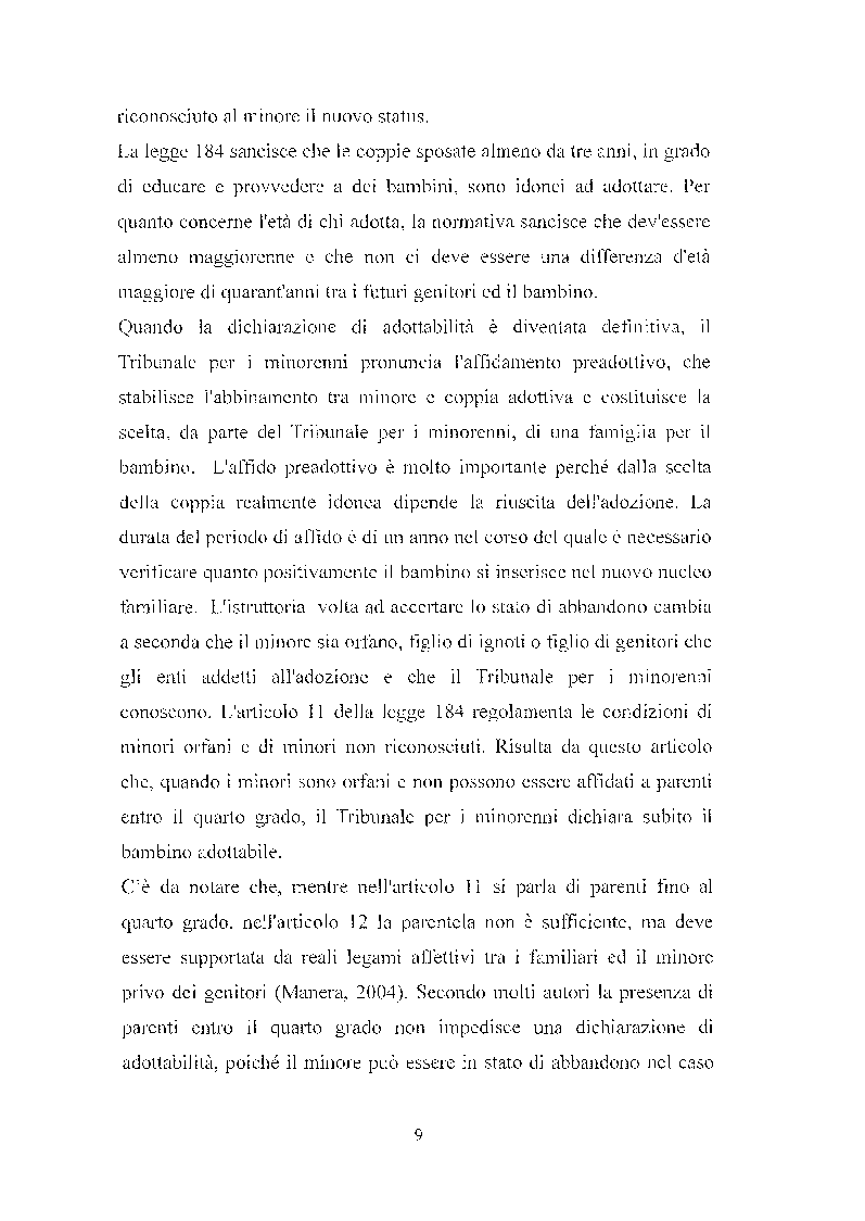 Anteprima della tesi: L'adozione tra ricerca ed intervento, Pagina 10