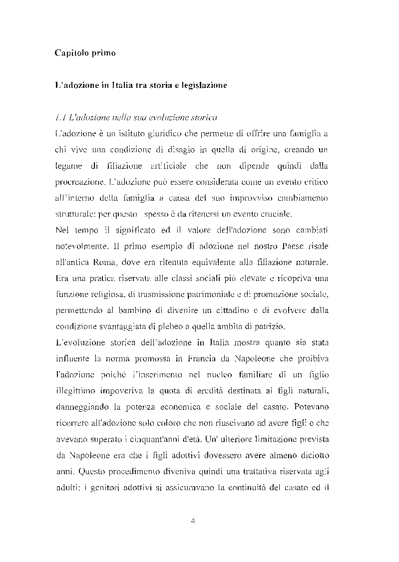 Anteprima della tesi: L'adozione tra ricerca ed intervento, Pagina 5