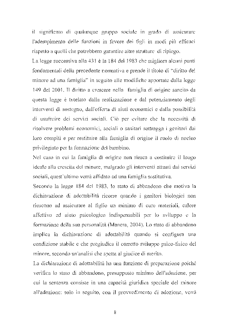 Anteprima della tesi: L'adozione tra ricerca ed intervento, Pagina 9