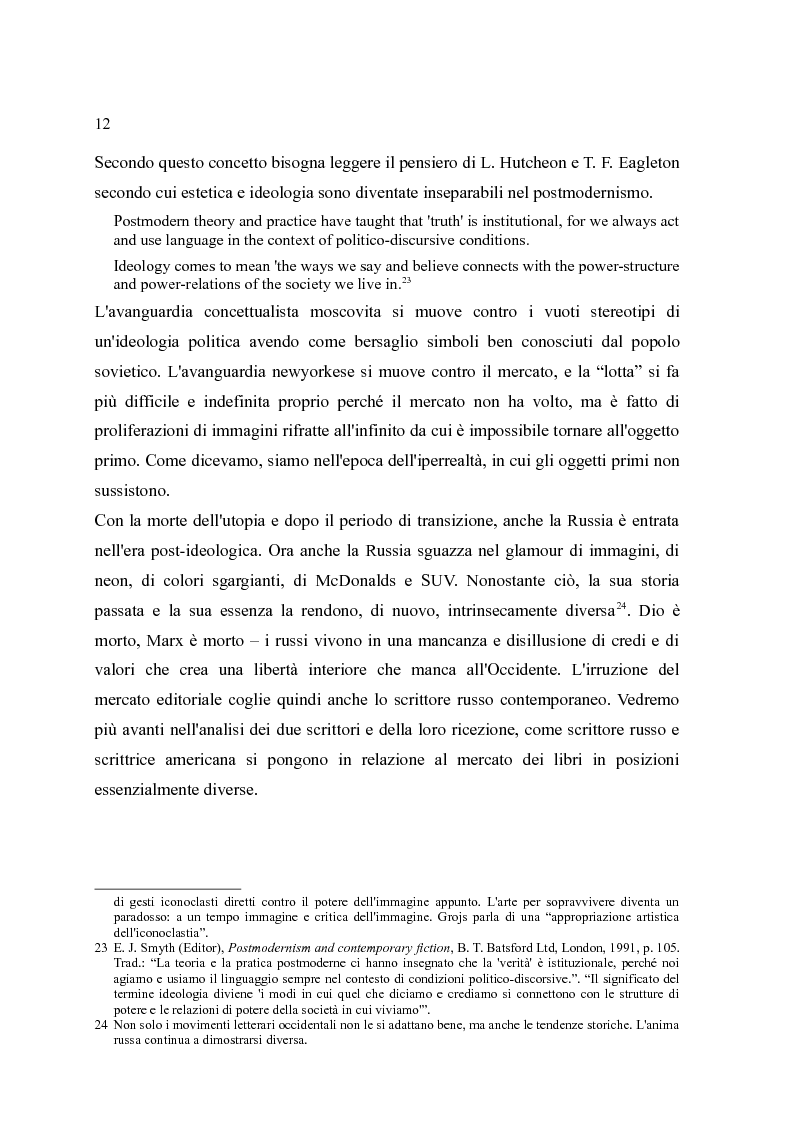 Anteprima della tesi: Alla ricerca dell'autenticità. Kathy Acker e Vladimir Sorokin a confronto, Pagina 11
