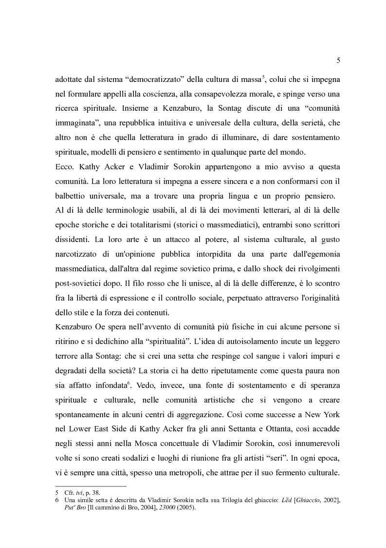 Anteprima della tesi: Alla ricerca dell'autenticità. Kathy Acker e Vladimir Sorokin a confronto, Pagina 4